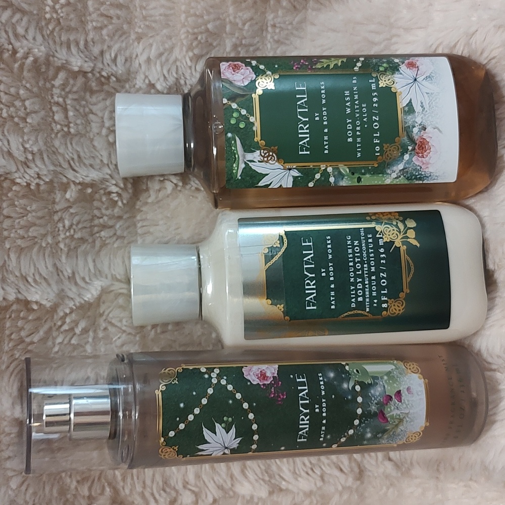 Bath and body works Fairytale set of mist lotion and gel
